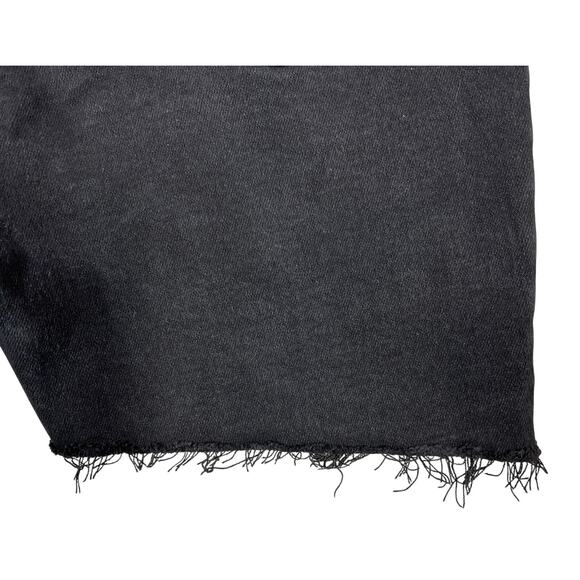 Bamboo Original Denim Black Cutoff Jean Shorts Sz 13 Grunge Stretch Denim Jorts - Picture 8 of 9